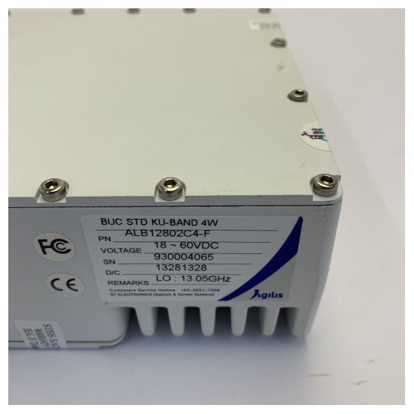 St Electronics ALB128 Ku-Band BUC 4W Equipamento de Comunicação por Satélite Marítima F-Type
