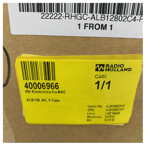 ALB12802C4-F-1 وحدة خارجية للاتصالات عبر الأقمار الصناعية (ODU) IP67 لإرسال واستقبال البيانات البحرية