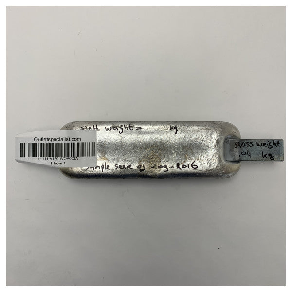 Vetus WOA003A Aluminium Weld-On Hull Anode 1.1 KG