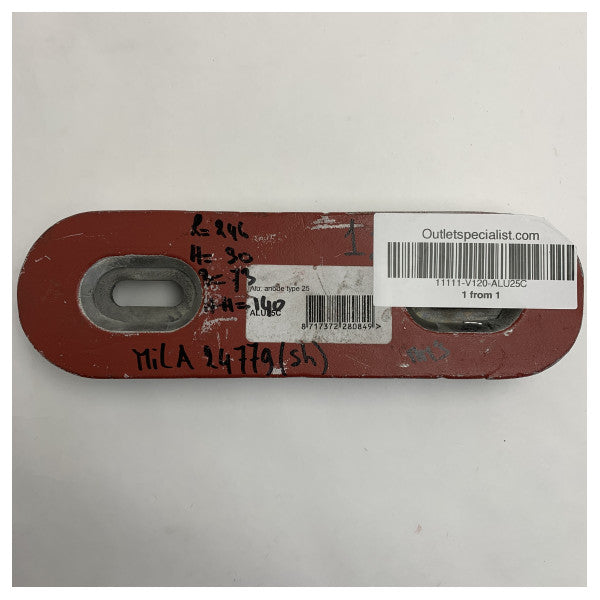 Алюмінієва обшивка Vetus анод типу 25 / ALU25C