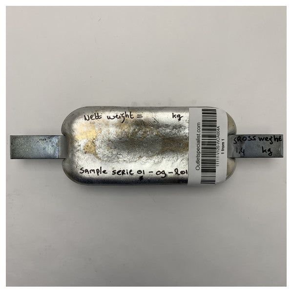 Blok anody cynkowej Vetus WOA004A do ochrony przed korozją morską, do spawania, 1,45 kg