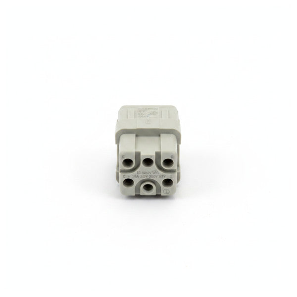 Harting Han Q Series женски вложка за тежкотоварен захранващ конектор 6-пинов 16A 250V