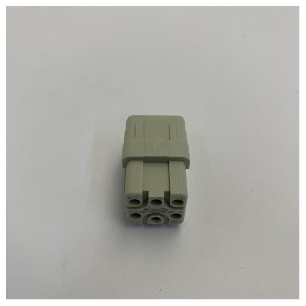 Harting Han Q Series женски вложка за тежкотоварен захранващ конектор 6-пинов 16A 250V