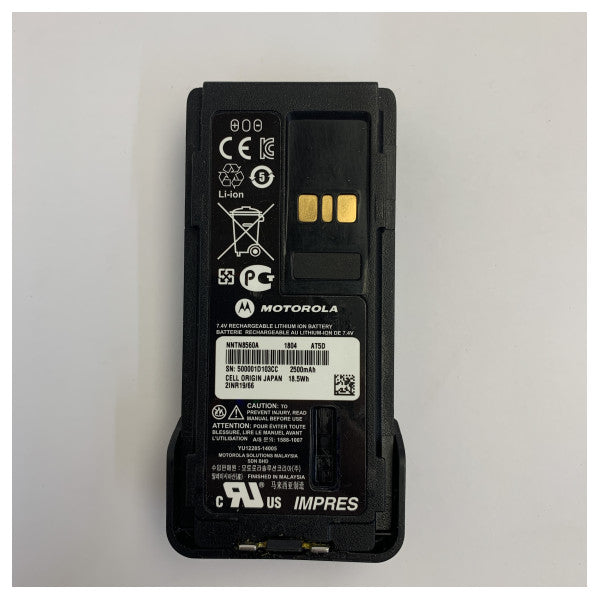 Акумулатор Motorola NNTN8560A IMPRES Li-ion 2500mAh IP67 TIA4950 за двупосочни радиостанции