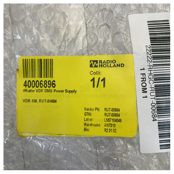 Rutter VDR-100 DMU Power Supply Unit - RUT-00684 Zasilacz rejestratora danych podróży PSU