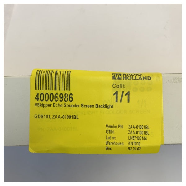 Skipper GDS101 エコーサウンダー画面バックライトユニット - ZAA-01001BL 船舶用電子機器