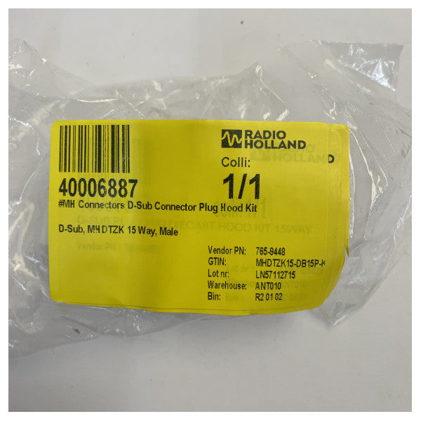 MH Connectors MHDTZK 15 Yollu D-Sub Konnektör Fiş Kapağı Kiti, Erkek - Deniz Sınıfı