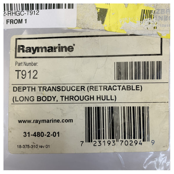 Raymarine Tiefenwandler T912 Long Body Durchbruchrumpf, einziehbar