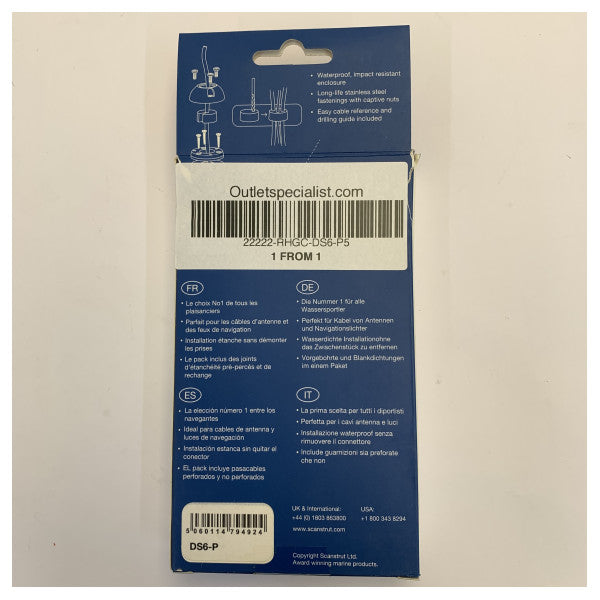 Scanstrut DS6-P Passacavo verticale 2 mm - 6 mm
