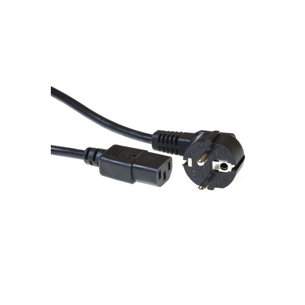 ACT AK5012 Netzkabel 1,5 m CEE7/7 abgewinkelter Stecker auf C13-Anschluss