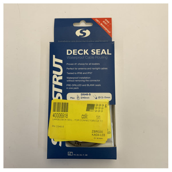 Scanstrut DS40-S Vertical Cable Seal IP68 Stainless Steel Marine Deck Gland