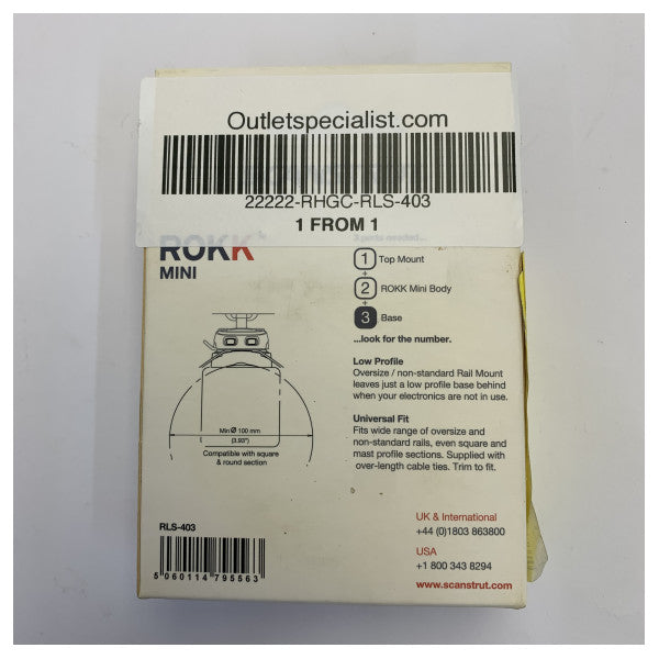Base per guida non standard Scanstrut ROKK Mini per fascetta per cavi RLS-403
