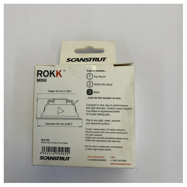 Solution de montage marine Scanstrut Rokk Mini Rail Mount RLS-405 pour bateaux et ya