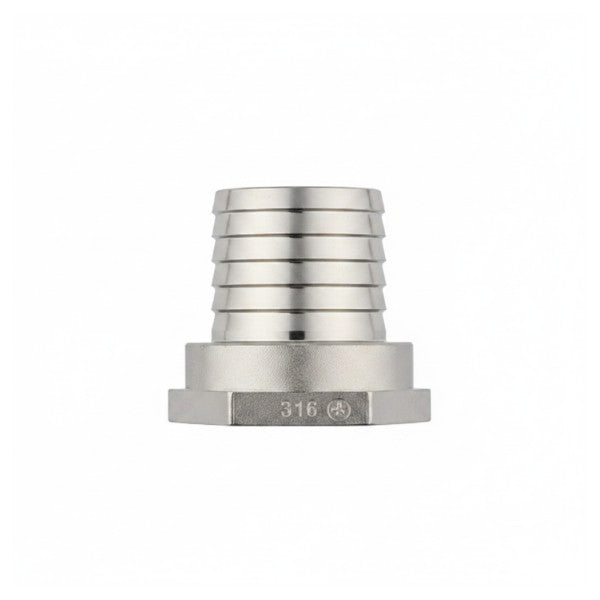 Osculati 2inch Female Hose Barb Fitting 316 Stainless Steel 17.210.11