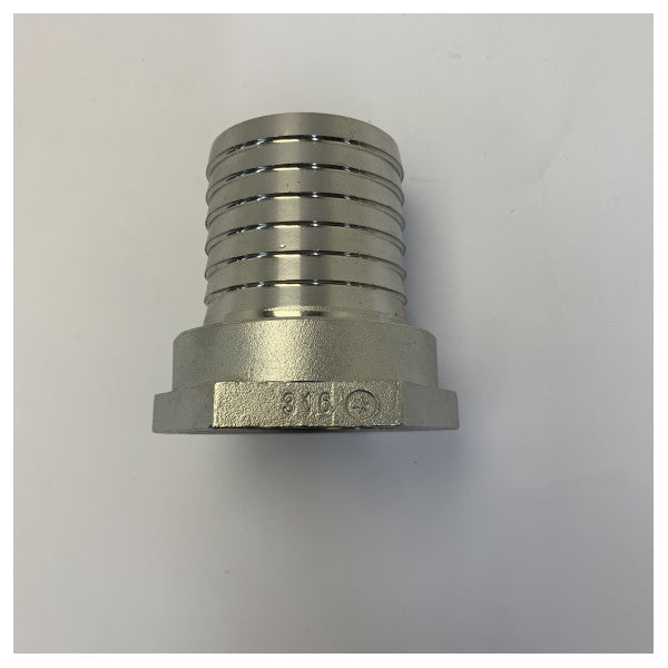 Osculati 2inch Female Hose Barb Fitting 316 Stainless Steel 17.210.11