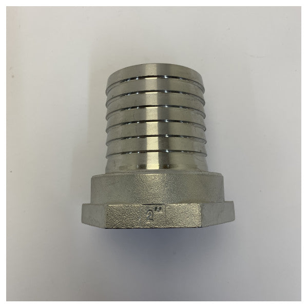 Osculati 2inch Female Hose Barb Fitting 316 Stainless Steel 17.210.11