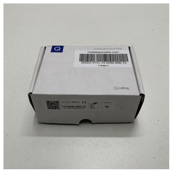 Q-Railing Mod 42 glasklämma i rostfritt stål - 14.4200.000.10