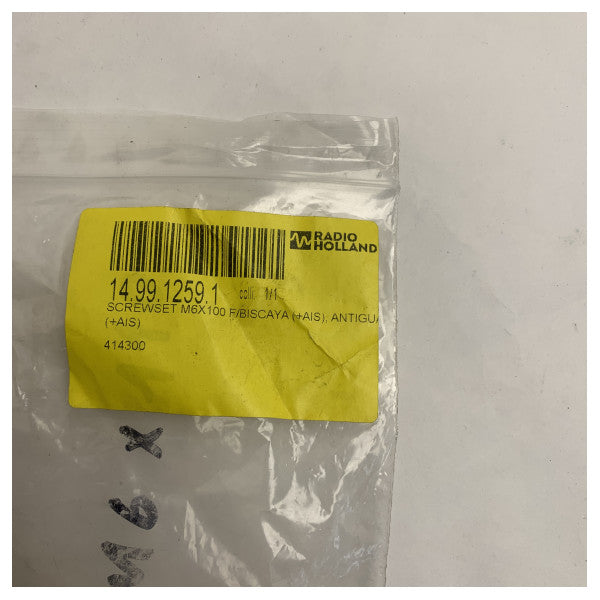 RR Electronics Marine από ανοξείδωτο χάλυβα M6 x 100mm ηλεκτρονική βίδα
