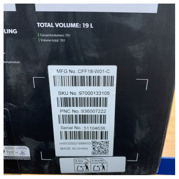 Dometic CFF18 Caja frigorífica de compresor de 18 L refrigerada 12/24/230 V - 97000133105