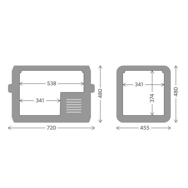 Dometic CFX5 55 Caixa de refrigeração 55L com compressor e arrefecimento 12/24/230V - 97000050783