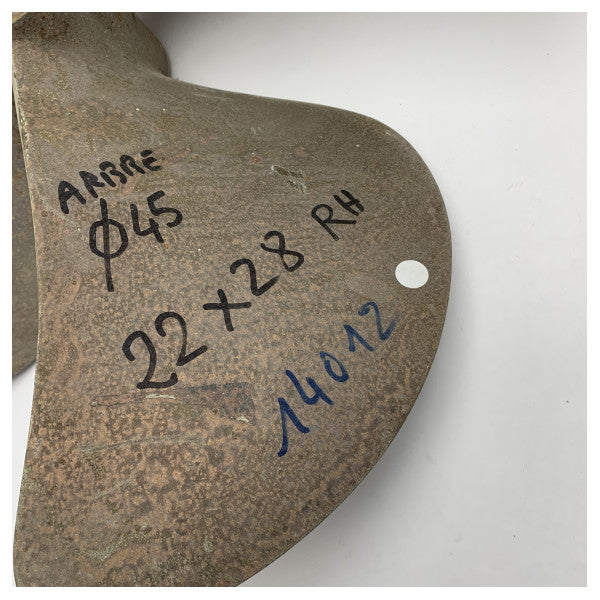 USED Eliche Radice 22 x 28 inch 4 blade propeller RH diameter shaft 45 mm