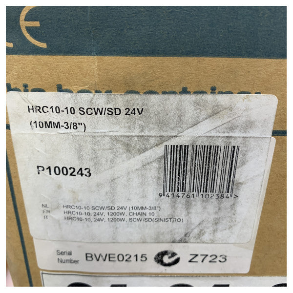 Maxwell HRC10-10 Verricello orizzontale per ancora corda/catena 24V 1200W capstan