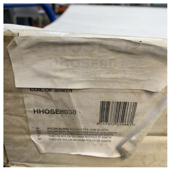 Σωλήνας νάιλον VETUS 8 x 12 mm, ρολό 30 μέτρων HHOSE8030