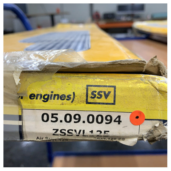 VETUS luftinntak med lameller, type SSVL 125, AISI 316