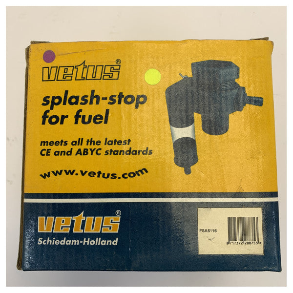 VETUS FSA5116 polttoaineen ylivuoto kannelle - korkki 51 mm ja tuuletus 16 mm
