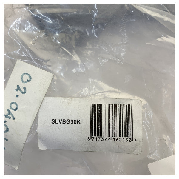Plastic hose connection, 60° bend, 90mm diameter