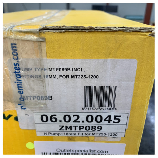 VETUS-Steuerpumpe MTP089B inkl. Torsion 18 mm, MT225-1200