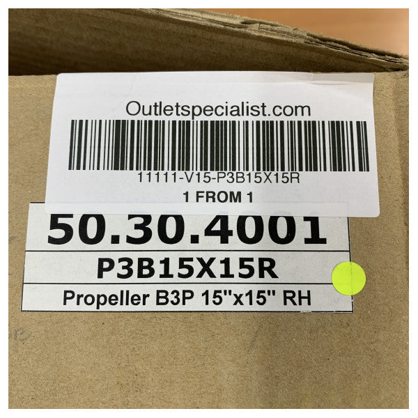 VETUS 3-bladig propeller P3B 15 tum x 15 tum, högergående