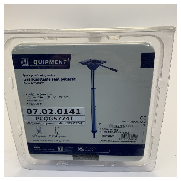 Vetus Quick positionsstol med gasfjeder