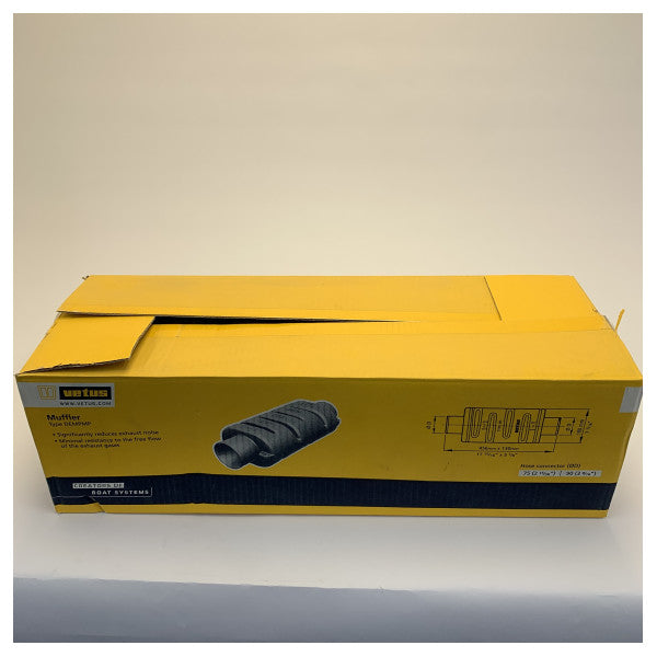 Vetus DEMPMP100 Silencer for 102mm Exhaust hose 580x168mm