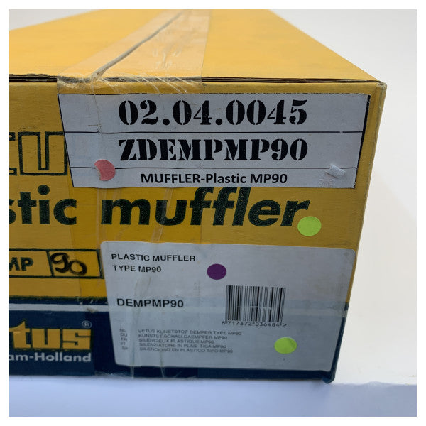 Vetus DEMPMP90 Silencer for 90mm Exhaust Hose 456x130mm