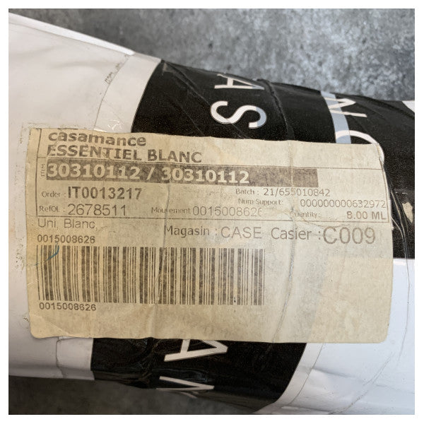 Casamance Tessuti マリン用椅子張り生地 14396C - 耐久性に優れたボートやヨットのインテリア用ホワイトテキスタイル