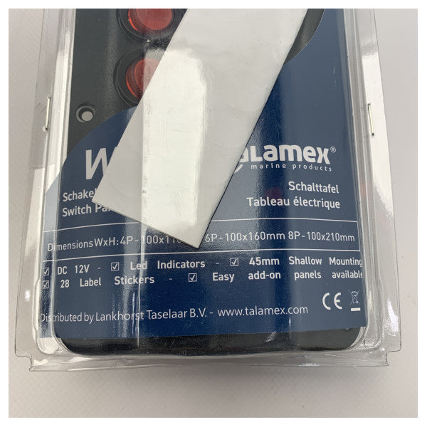 Talamex Wave akkukytkinpaneeli 6-toiminen 12V - 14576011