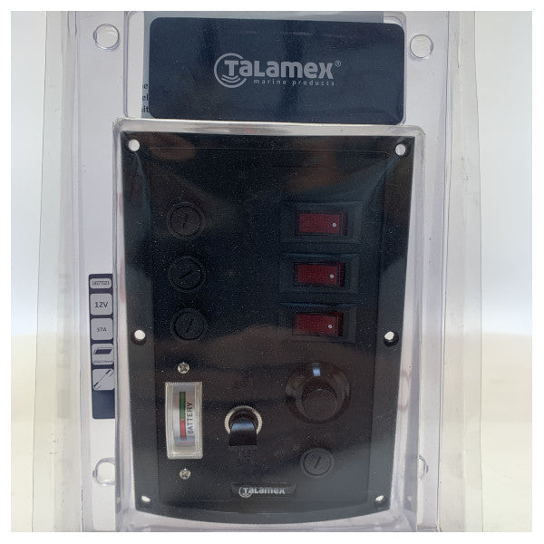 Painel de interruptores eléctricos Talamex 3 funções 12V com testador de bateria - 14577023