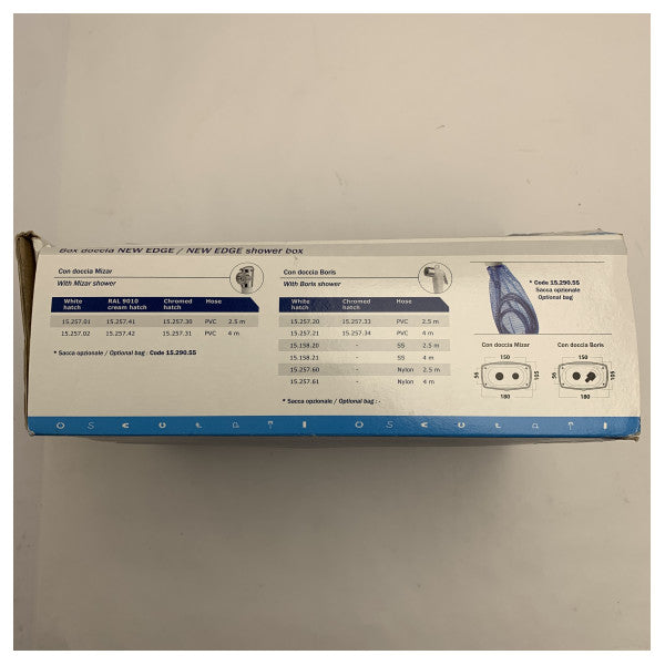 Osculati ステンレス製シャワーボックス(混合栓・2.5mホース付)ボート・ヨット用