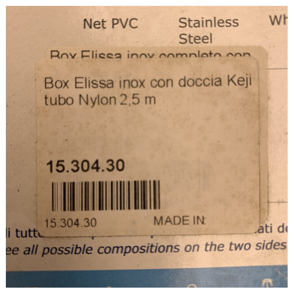 Osculati ステンレス製シャワーボックス(ミキサー付) - 耐久性に優れた2.5mナイロンホース(ボート・ヨット用