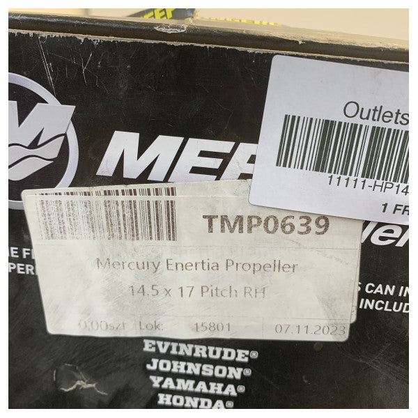 Mercury 8M0151235 Enertia Edelstahl-Marinepropeller 14.5x17 RH
