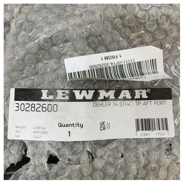 Lewmar 30282600 Trimports Aft Bb Panel Fiss ta’ Tieqa tal-Yacht