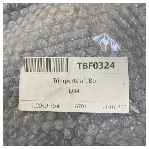Lewmar 30282600 Trimports Aft Bb Panel Fiss ta’ Tieqa tal-Yacht