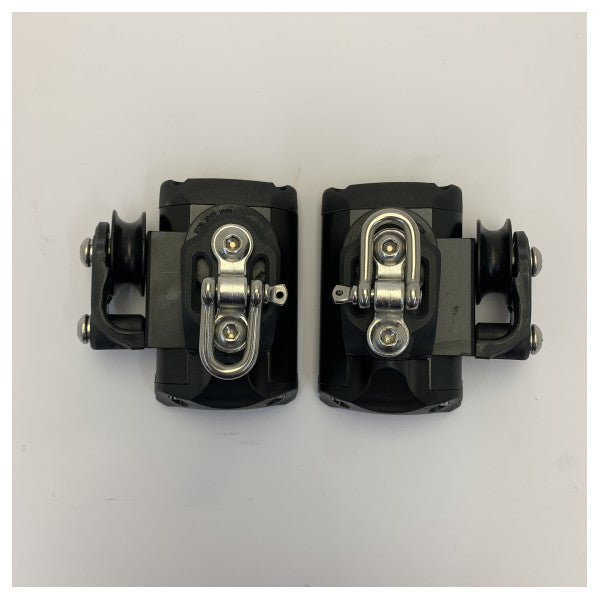 Lewmar Size 2 Endstop 1 Control Bracket with Cleat - Pair Black - 29472068BK