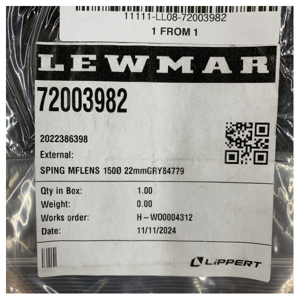 Lewmar M-Flange 150 mm Replacement Hatch Portlight Lens - 22mm - 72003982