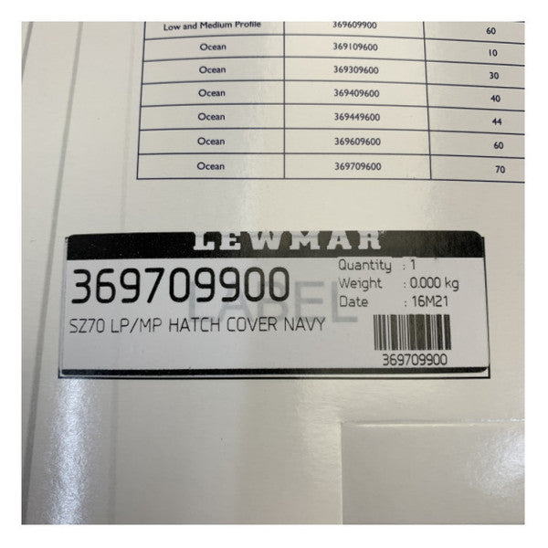 Lewmar 369709900 Size 70 lågprofil mediumprofil luckskydd marinblå