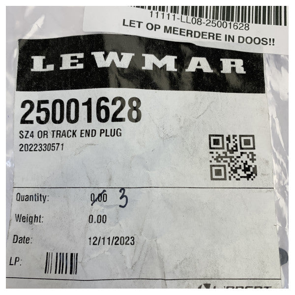 Lewmar 25001628 SZ4 Ocean Racing Track End Plug