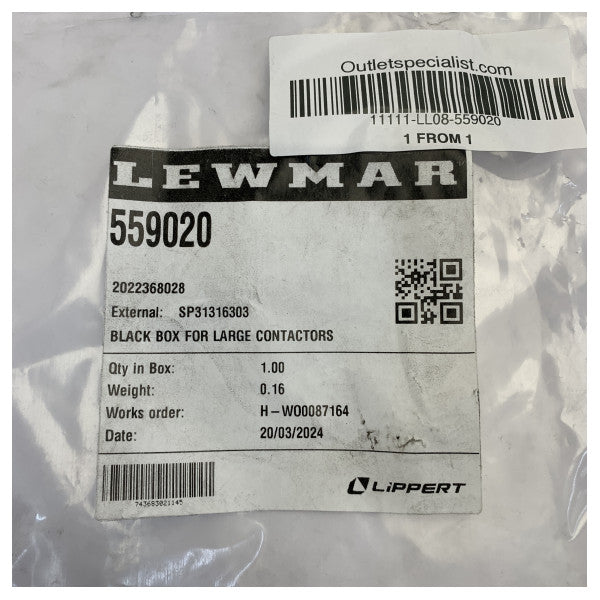 Lewmar 559020 sort boks til store kontaktorer