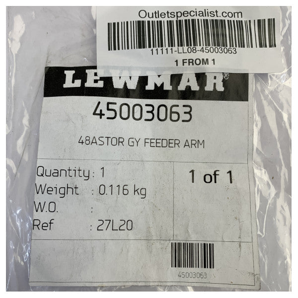 Lewmar 45003063 48ST EVO fremførerarm til yachtspil, grå