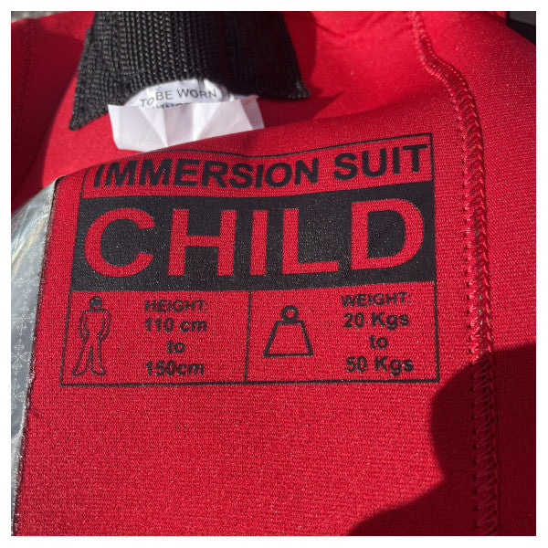 Vêtement de plongée en néoprène Viking Child Immersion Suit SOLAS 8800 pour enfants de 110 à 150 cm